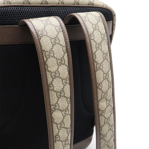 GUCCI Ophidia GG Backpack Sherry Leather Beige Mocha Brown - Picture 4 of 9